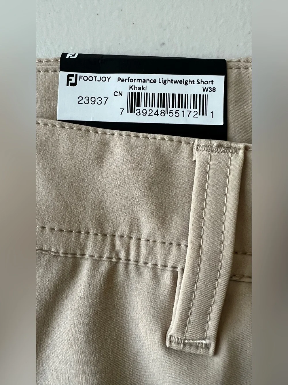 FootJoy Lightweight Golf Shorts NWT Men’s 38 Khaki 9” Inseam Performance Stretch - Picture 7 of 15